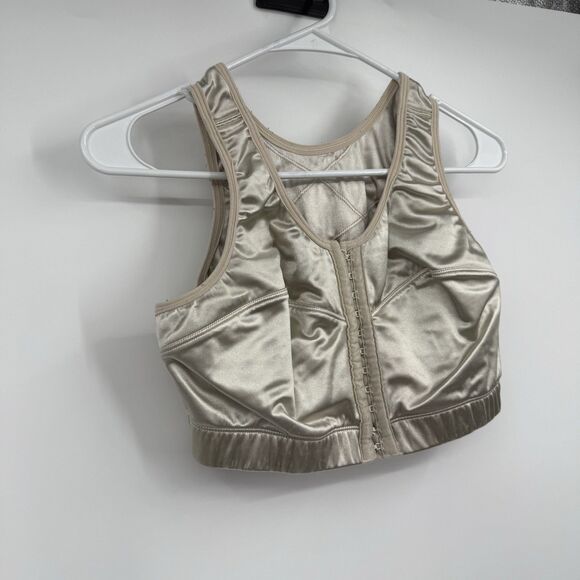 ENell Bra High Impact Sports Bra Front Closure 36DDD 38C 38D 40C Beige Workout - Picture 2 of 9